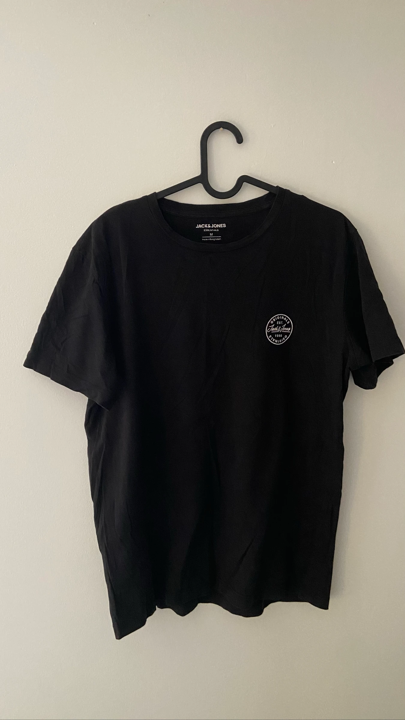 Black plain t-shirt Jack and Jones Size M – photo 2